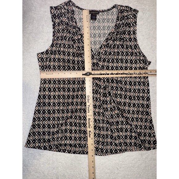 Intriguing Threads Sleeveless Blouse Geometric Pattern Multicolor Sz XL - Picture 5 of 6